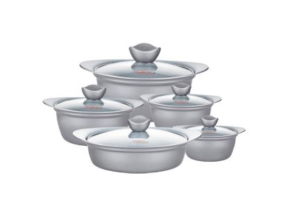 تصویر سرویس قابلمه 10 پارچه گرانیت PSD نالینو مدل Felis